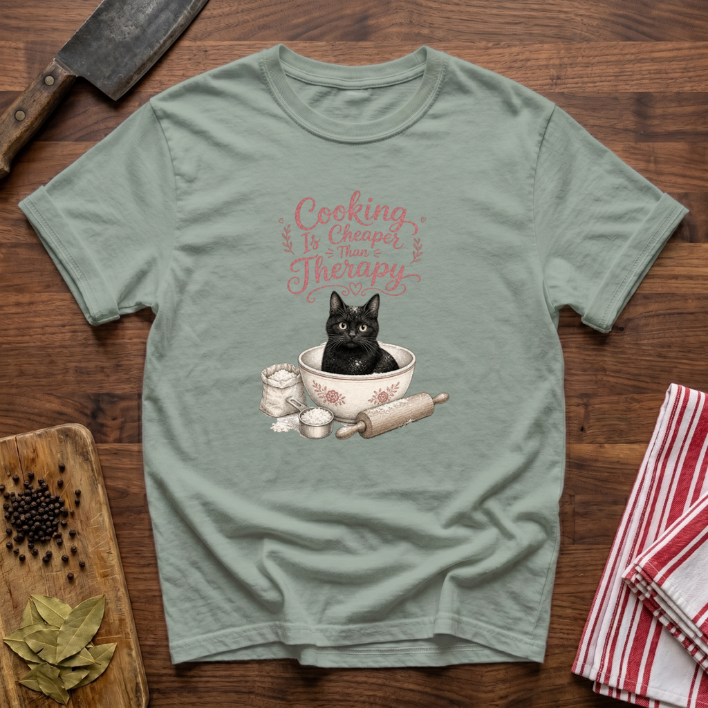 Cooking Is Cheaper Than Therapy T-Shirt